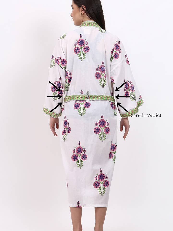 Hi Handmade - Wholesale Robe – Women's - Cotton Kimono Robe - Orchid3