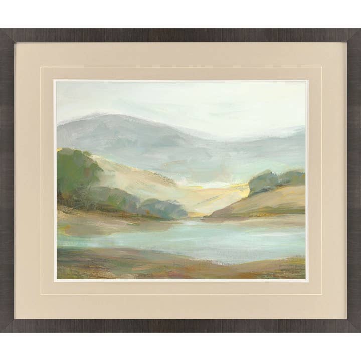 LOOMLAN - Wholesale Art Print - Plein Air Hills III Plastic Frame Blue Canvas Art