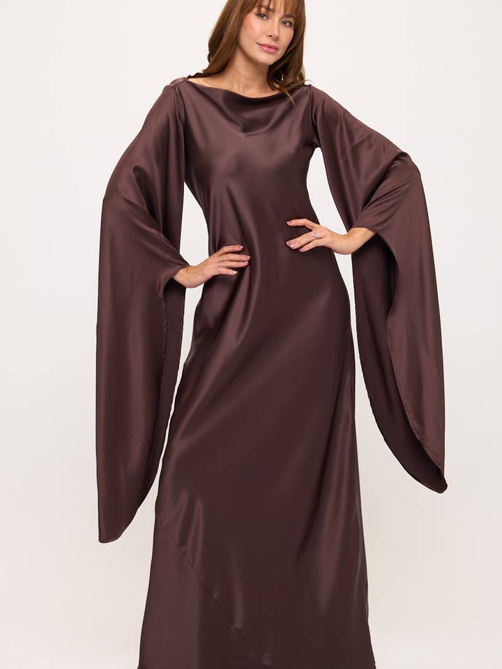 Made in USA Long Sleeve Maxi Dress for wholesale by Renee C.