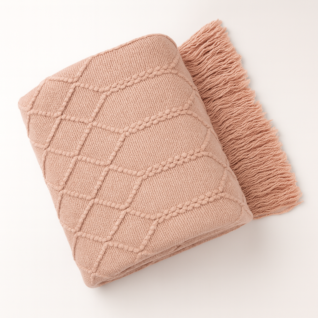 Fennco Styles – Manta para sofá por atacado – Manta Lance Rhombus Diamond Malha 50x60 Polegadas2