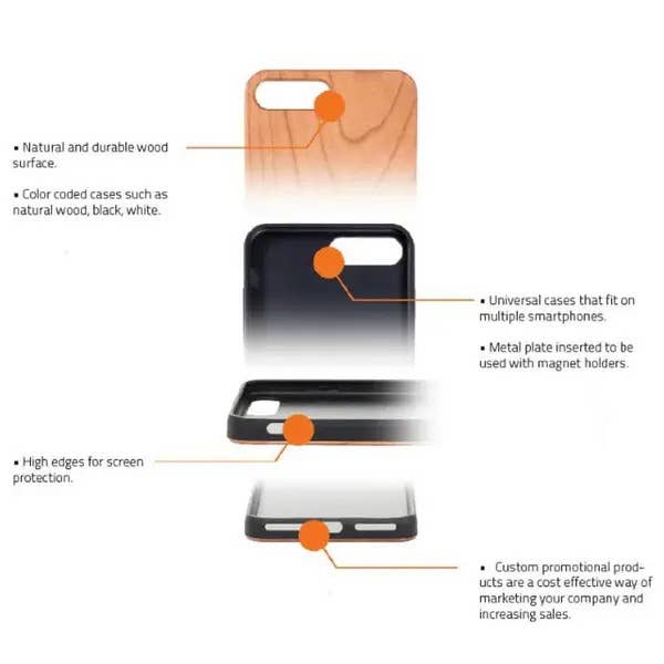 OTTO CASE – wholesale Phone case – Women’s – Cherry Wood - Mermaid Engraved3