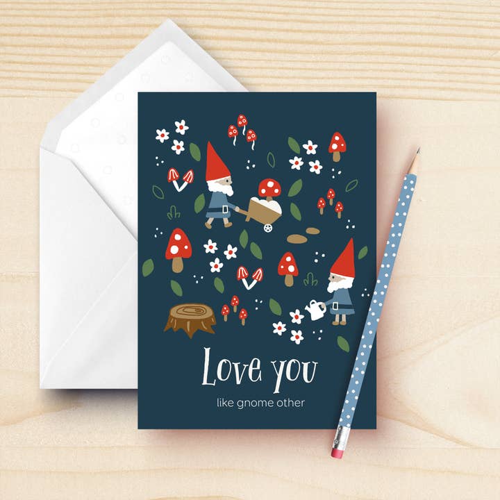 Outro Cartão Love You Gnome por atacado de Kathrin Legg