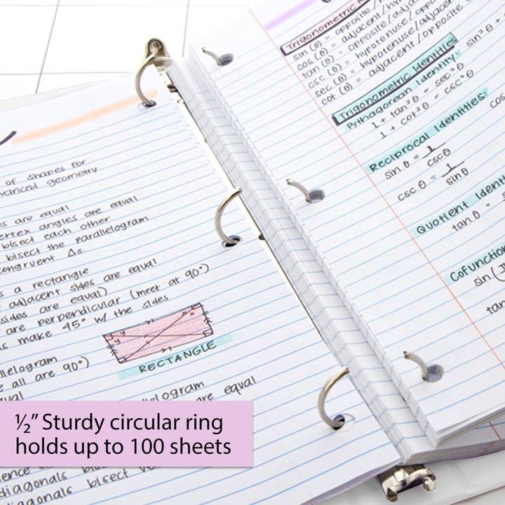 BAZIC Products - Wholesale Binder - Binder View 0.5" White 3-Ring w/ 2-Pockets3