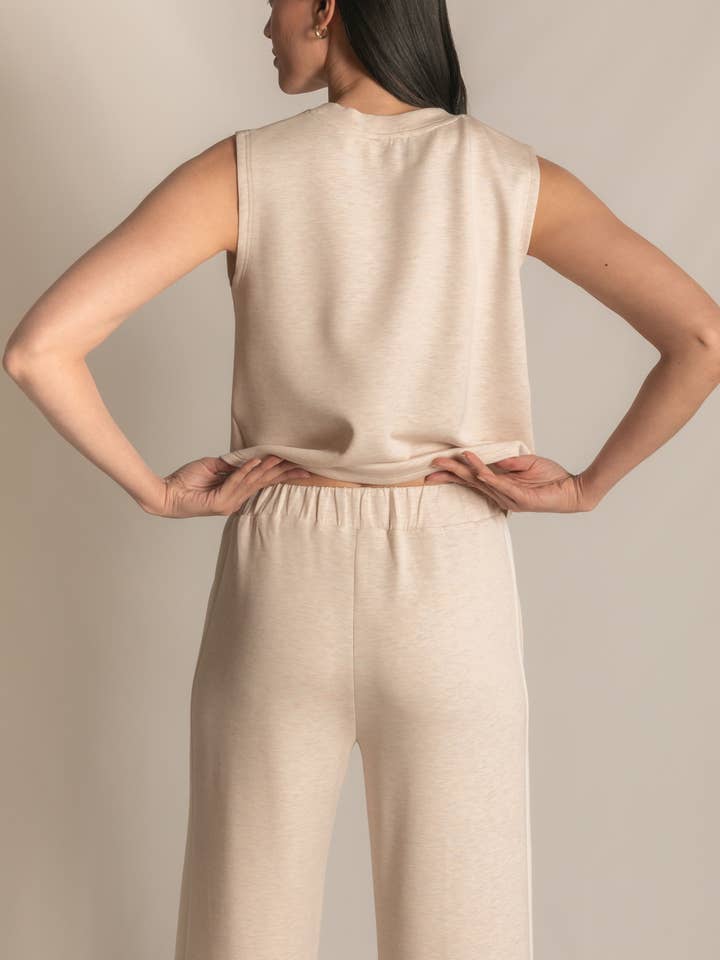 P. CILL - Vente Pantalon – femme - Pantalon à jambes larges P. CILL Butter Modal à rayures latérales79