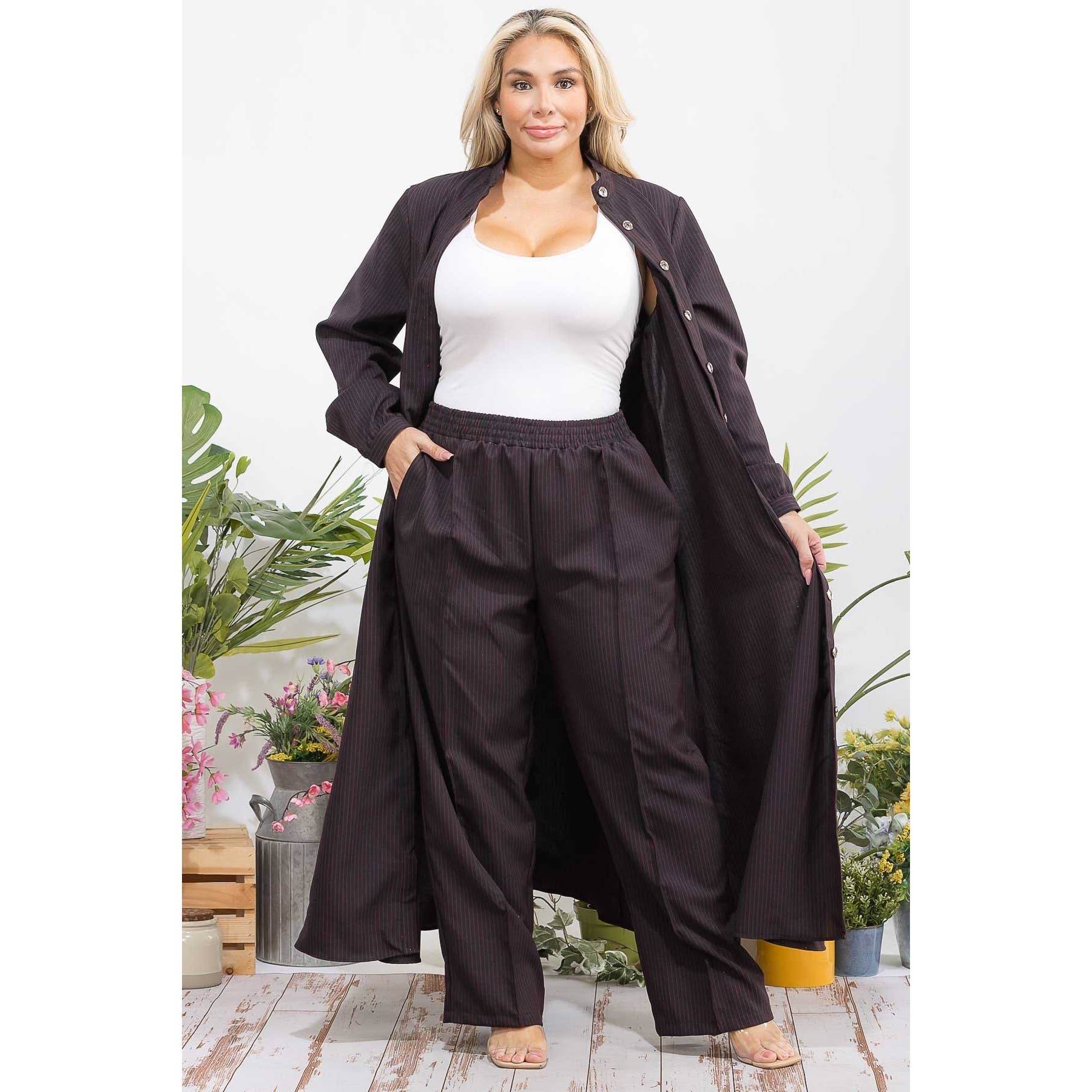 omgstyles – wholesale Top & pants set (NOT Loungewear) – Women's – Plus Size Printed Two Pc Set2