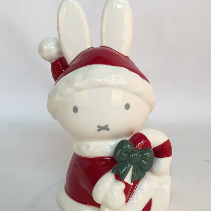 Miffy Christmas Candy Cane Cuddles Figurine for wholesale by Blue Sky Clayworks