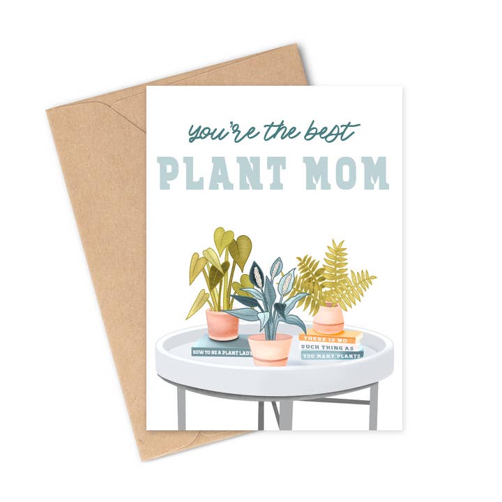 Plant Mom Greeting Card for wholesale by Lauren Felice