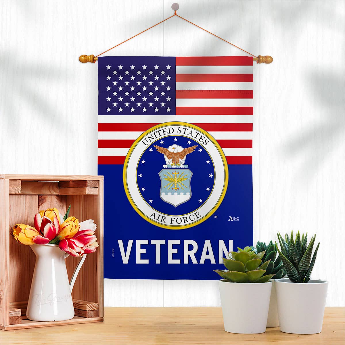 Two Group Flag Co - Vente Drapeaux - Drapeau de décor militaire américain des forces armées vétérans de l'armée de l'air américaine2