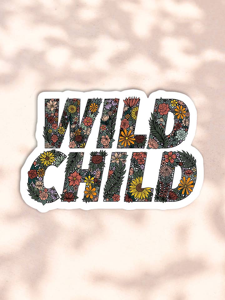 Wild Child Flower Sticker for wholesale by Lupine & Lead