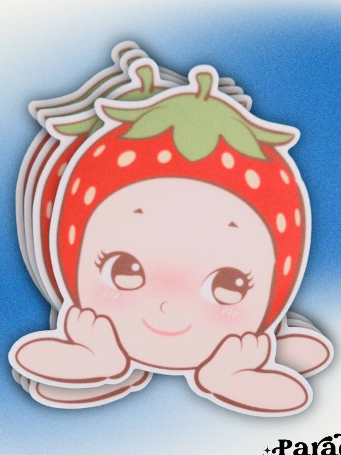 Berry Sweet Angel - Vinyl Sticker for wholesale by Paradise Stationery LLC