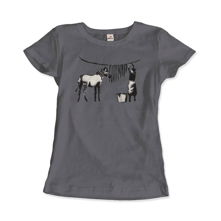 Art-O-Rama Shop – wholesale Screen printed t-shirt – unisex – Banksy Zebra Stripes Artwork T-Shirt1