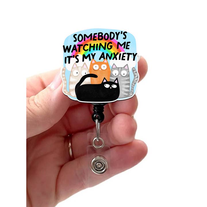 Jemand beobachtet Angst Acryl einziehbarer Ausweishalter für den Großhandel von Good Girl Gone Badge