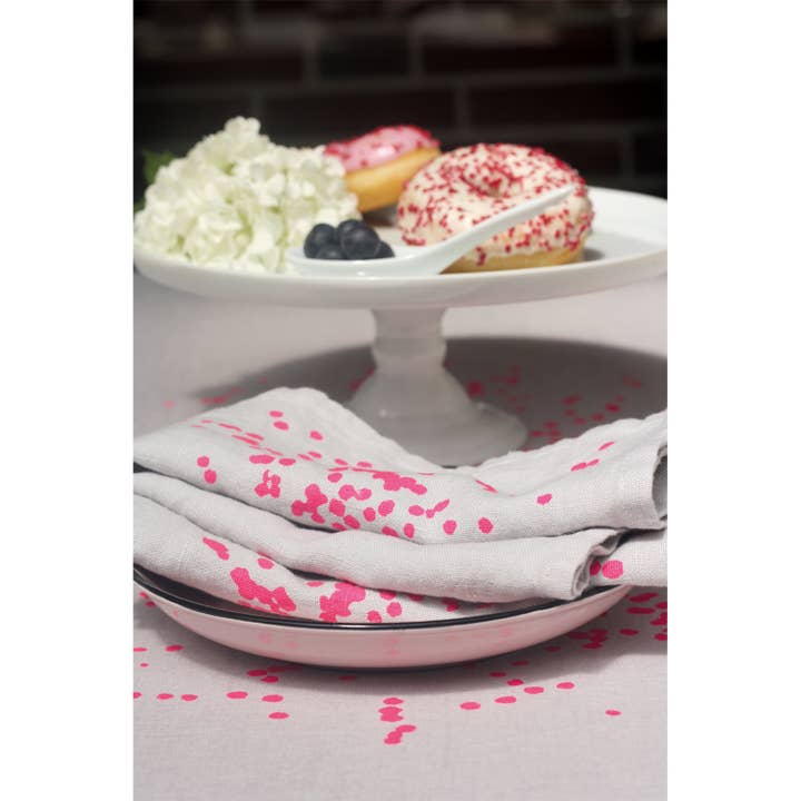 Guardanapo de linho cinza pétalas por atacado de Frohstoff Meike Marie Buchholz