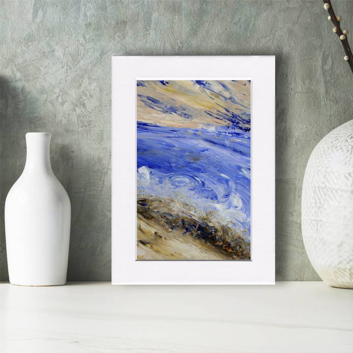 Miniimpresión artística de Lake Erie Shore 3 Waterscape Landscape Nature Art para venta al por mayor de Fine Art For Small Spaces