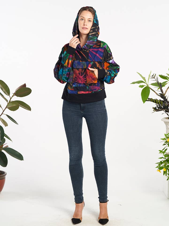 Tie-dye Hoodie Top (TH-1901) voor wholesale door Kathmandu Imports