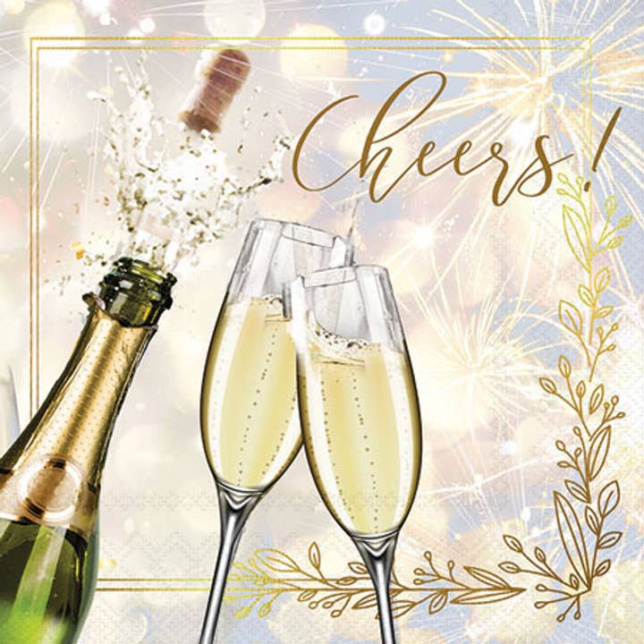 Serviette de cocktail - Bouteille qui saute pour la vente par Elegant Gifts