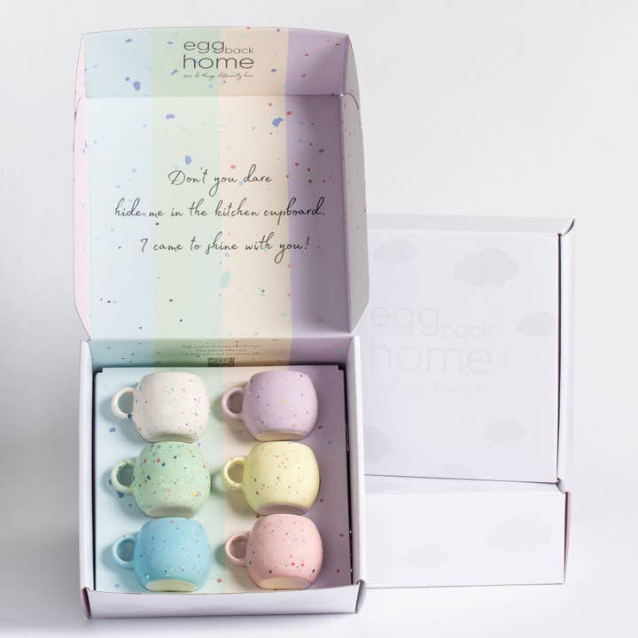 Egg Back Home - Wholesale Coffee Mug - New Party Ball Mug 90ml - Mix 6 Pieces