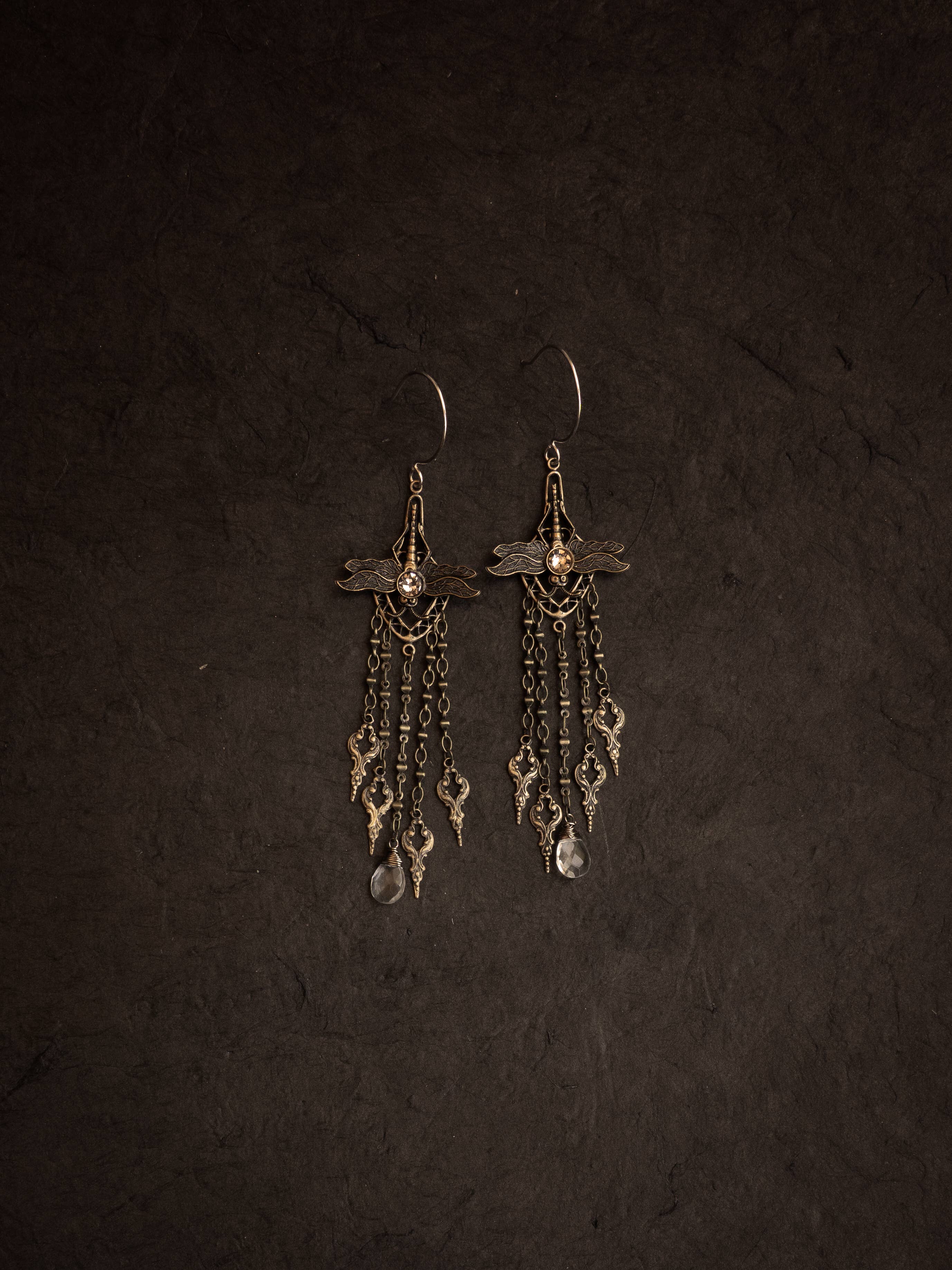 Trollbinde – Brincos de argola por atacado – Brincos Candelabro com Pendente de Libélula8