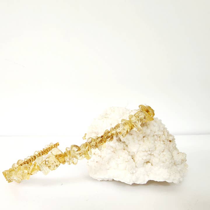 Citrine Chip Headband for wholesale by The Queen of Quartz