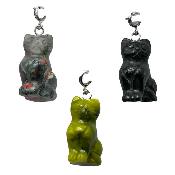 Silver cat pendant for wholesale by Foliesbijoux