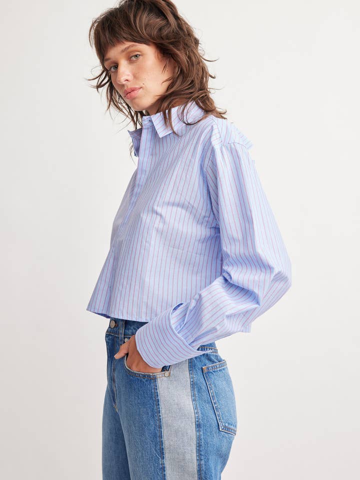 Elodie Crop Shirt for wholesale by Self Contrast