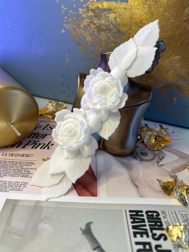 Handmade White Foam Flowers for DIY & Wedding Decor for wholesale by CRAFTDECORFLOWERS