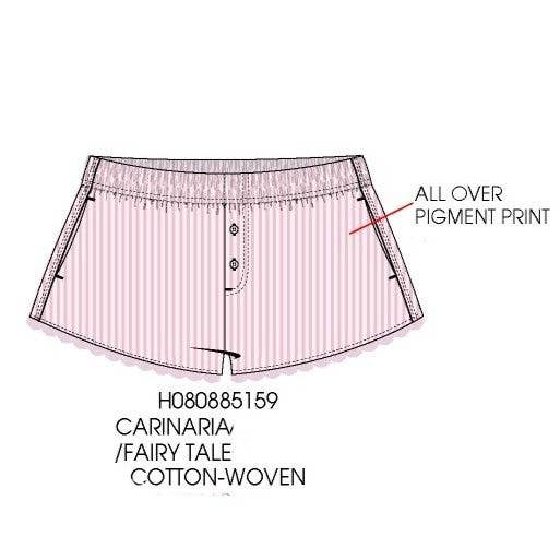 Paper Flower - Wholesale Underwear - Kids - Striped Lace Trim Boxer Shorts Tween Girls3