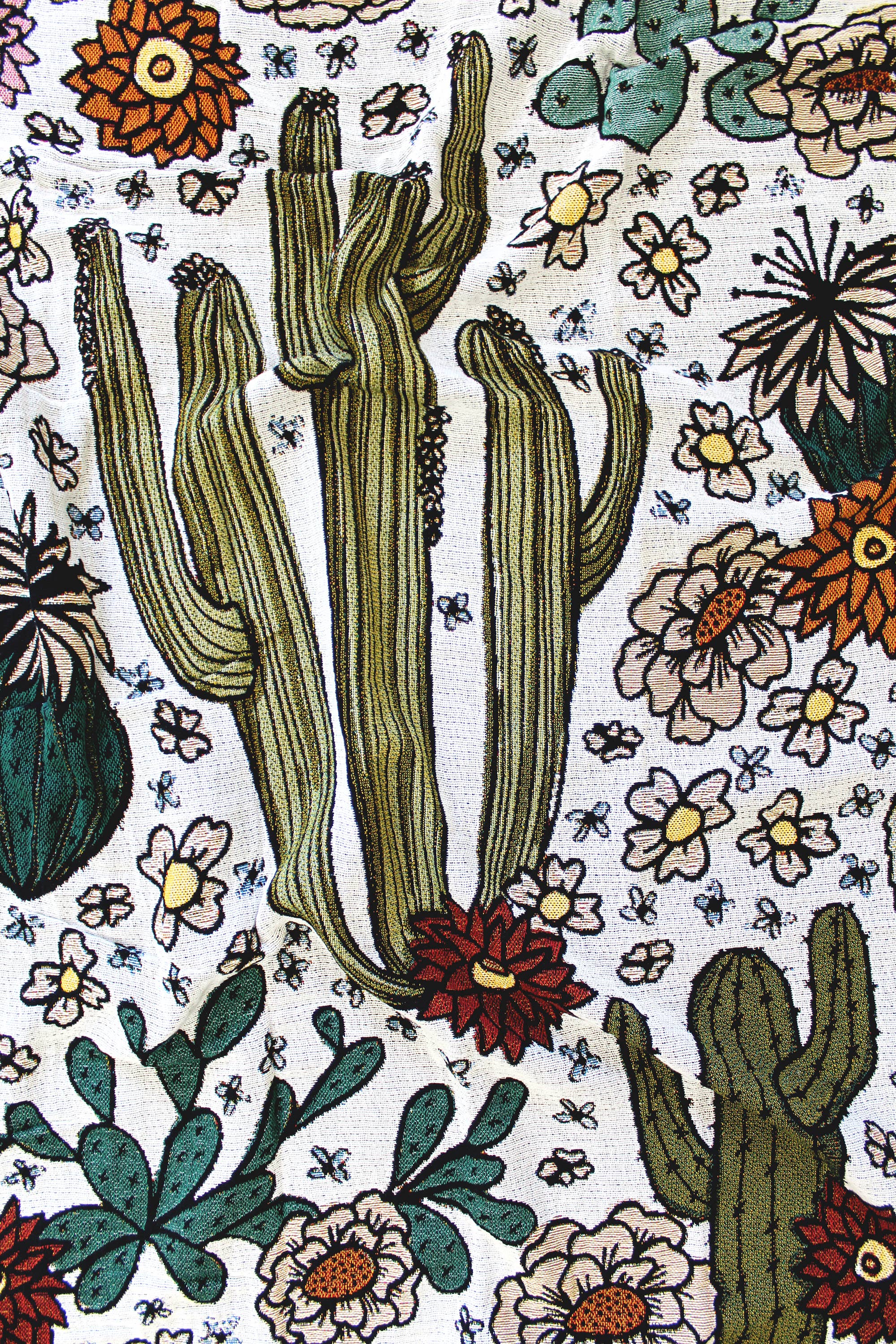 Calhoun & Co. - Wholesale Throw Blanket - Cactus Party Tapestry Blanket3