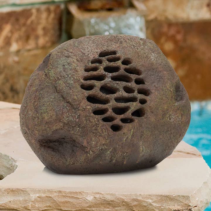 Alpine Solar Outdoor Bluetooth Enabled Rock Speaker-Set of 2 for wholesale by Alpine Corporation