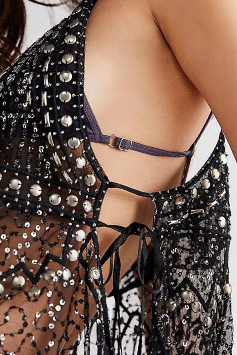 Mccolin - Wholesale Camisole - Women's - Sequin Embellished Camisole Top4