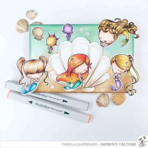 Impronte D'Autore - Wholesale Rubber/Decorative Stamp - Mermaid Vibes Clear Polymer Stamps2