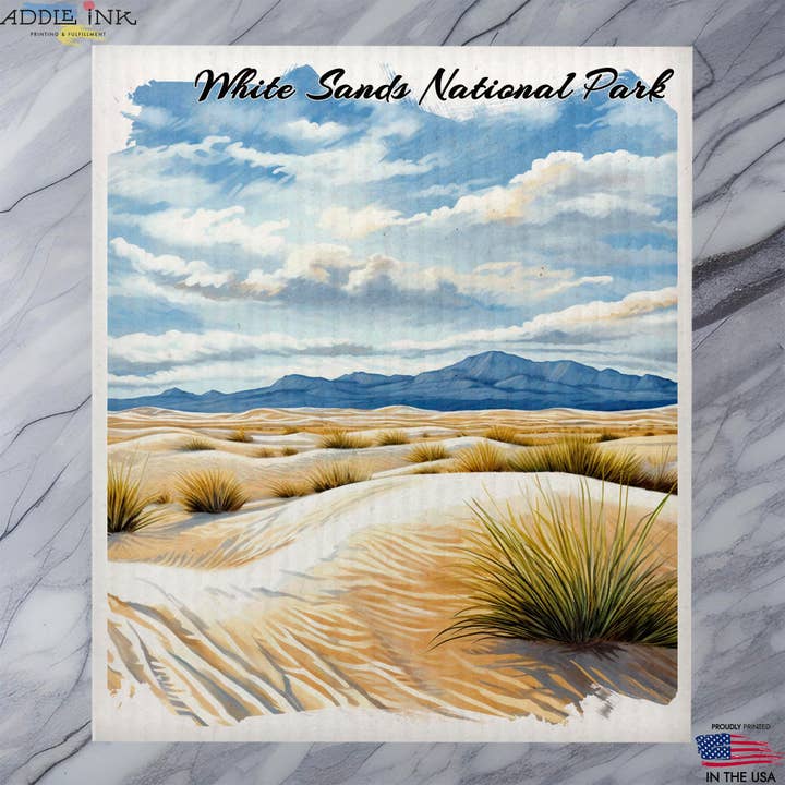 ADDLE iNK - Wholesale Dishcloth - White Sands National Park Swedish Dish Cloth Sponge