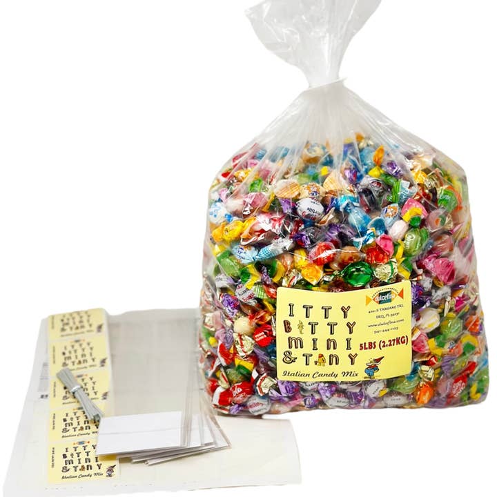 Dulcefina Chocolate and Sweets - Wholesale Hard Candy - You-Fill-It Bulk Kit Mini Italian Candy Mix 5Lb Bag