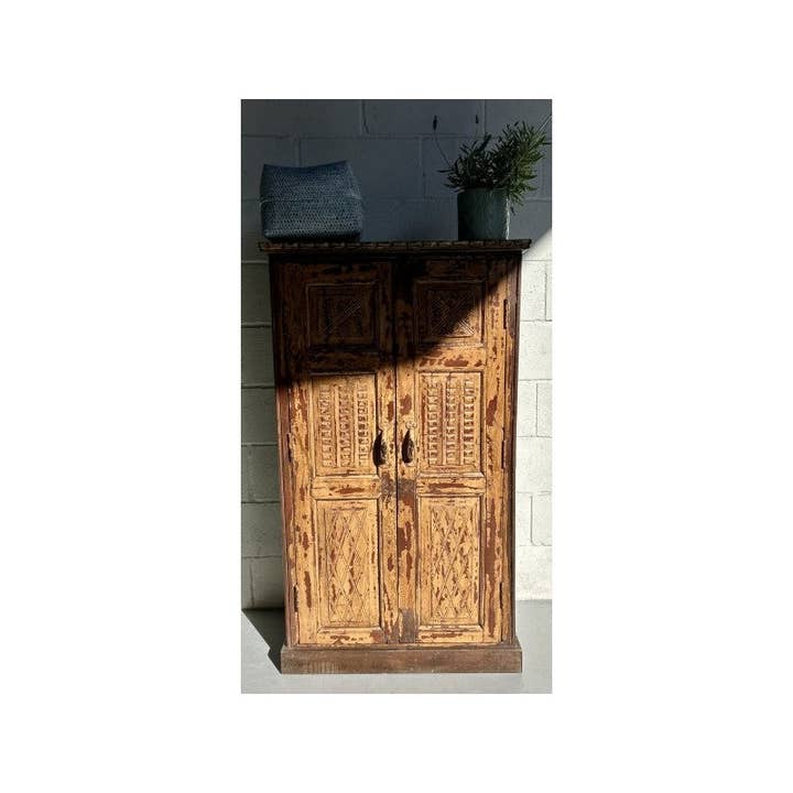 Paloma Black (Casa Natura Design, S.L.) - Wholesale Cabinet - Burnt Orange Fronted Furniture With Green Side Panels1