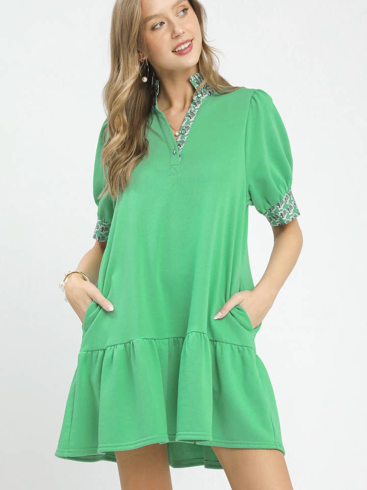 French Terry Baby-Doll Dress for wholesale by Pink Irene Wholesale