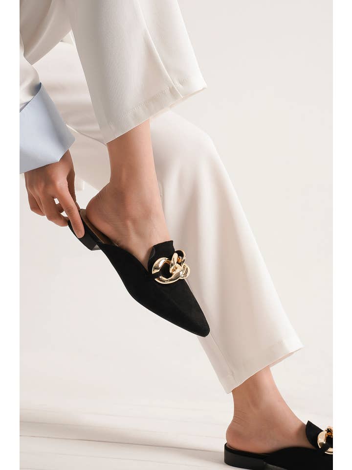 BEAST FASHION - Wholesale Mules - Women's - GEM-36 Chain Detail Mules21