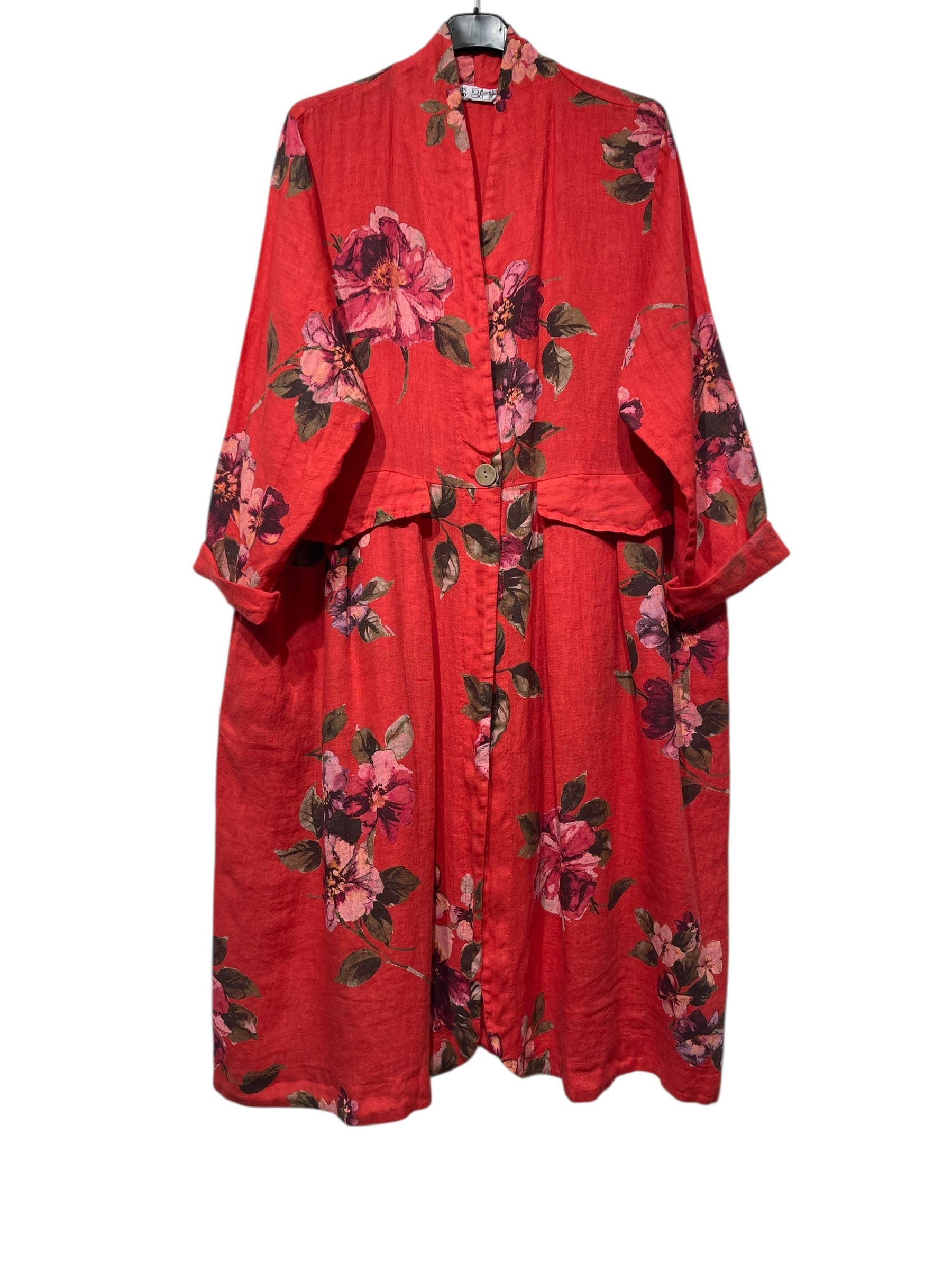 LINEN & COTTON HOUSE - Wholesale Jacket - Women's - JACKET 1142 FLOWERS LINEN MATERIAL WITH POCKETS27