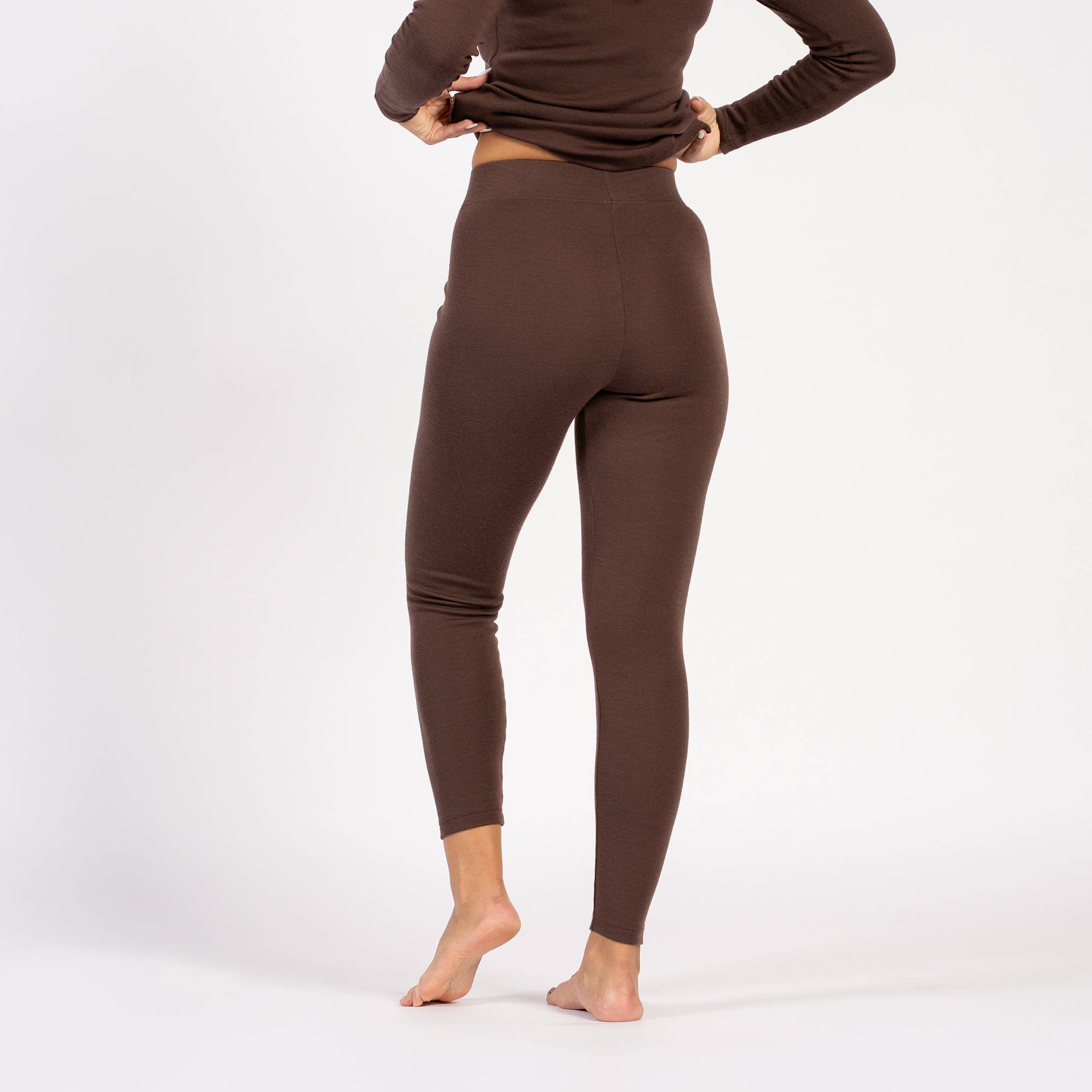 menique - Wholesale Athletic/Lounge Leggings - Women's - Women's Merino Wool Stretchy Black Leggings9