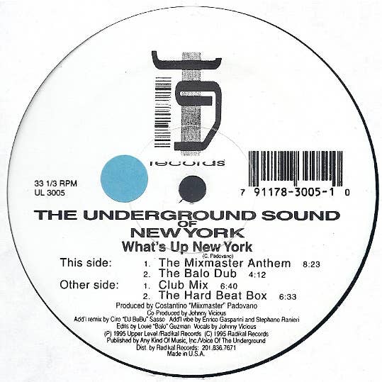 Real Retro - Wholesale Music CD/Vinyl - UNDERGROUND SOUND OF NEW YORK What's Up Music Vinyl Record