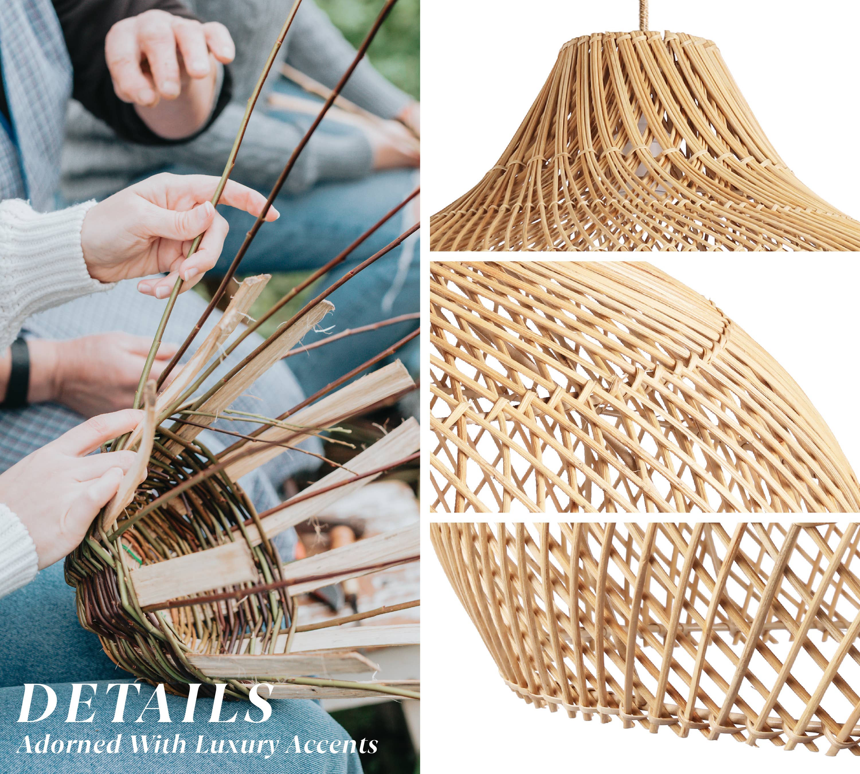 Rowabi - Vente Lustre/Suspension - Lampe suspendue en rotin Kloe4