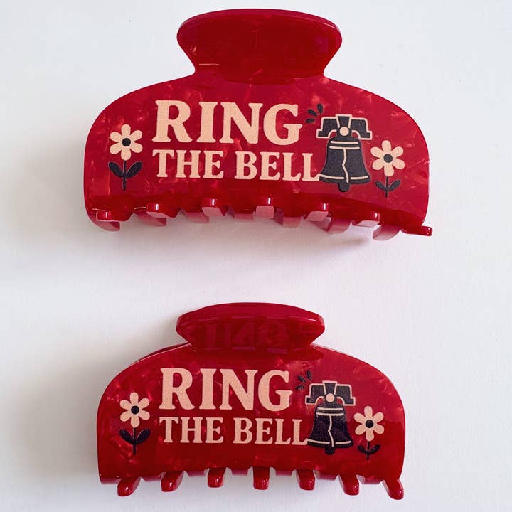Ring the Bell Red Hair Claw Clip ~ Philadelphia for wholesale by GeoMetricGem