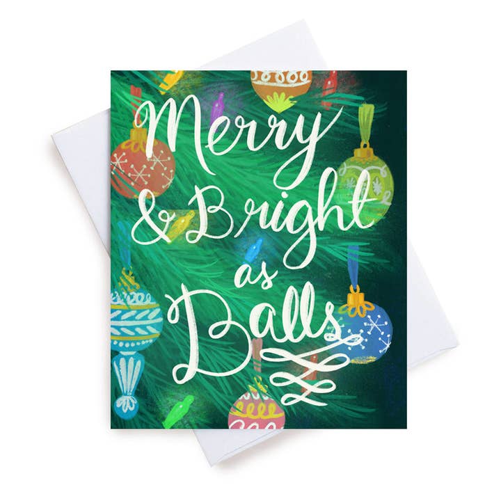 Merry and Bright as Balls (Sale) for wholesale by M. Kind Papersmith