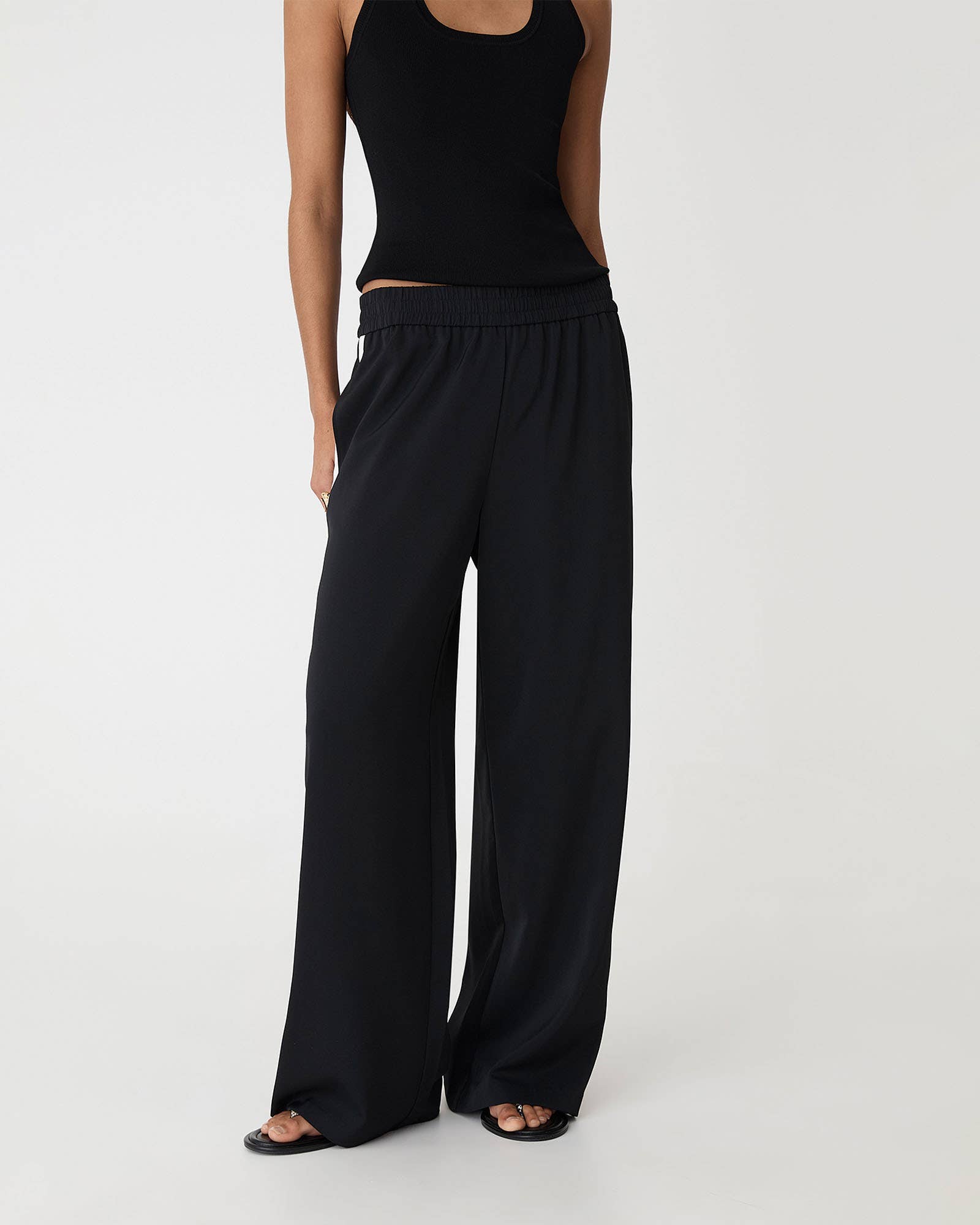 Black Ivory Forcast Women's Alla Contrast Elastic Pants for wholesale on Faire2
