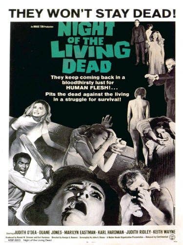Night of the Living Dead Movie Poster Art Print 40x30cm for wholesale by On The Wall Art Ltd