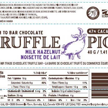 Truffle Pig - Wholesale Chocolate Bar - 47% Cacao Milk Chocolate Bar with Hazelnut Butter5