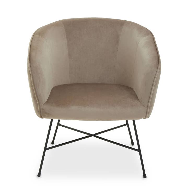Stockholm Mink Velvet Chair for wholesale by Interiors by Premier