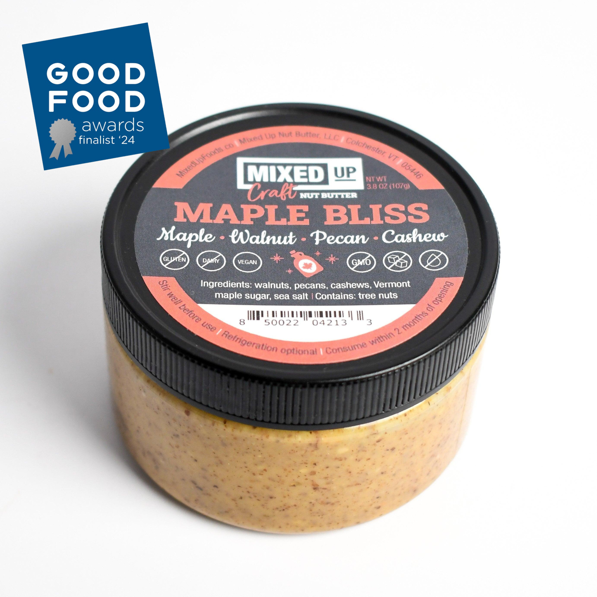 Mixed Up Foods - Wholesale Nut Butter - Walnut Pecan Maple Nut Butter - "Maple Bliss" - 3.8 oz1
