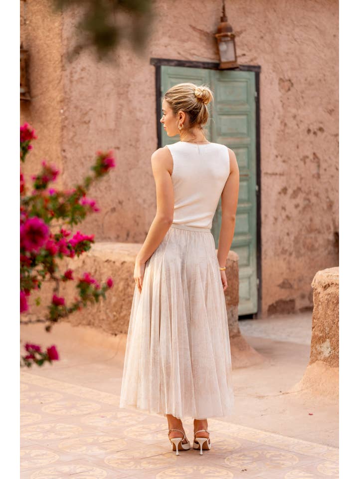 CHOKLATE PARIS – wholesale Kjol - Dam – Ambre kjol i tyll med toile de Jouy-tryck - CK08202-16