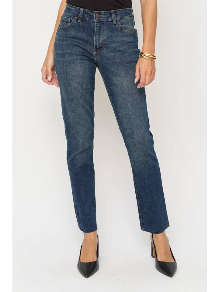 Oliver Logan - Vendita all'ingrosso Jeans - Donna - Crosby Jeans a Vita Media con Taglio Rilassato e Gamba Affusolata, Ralph10