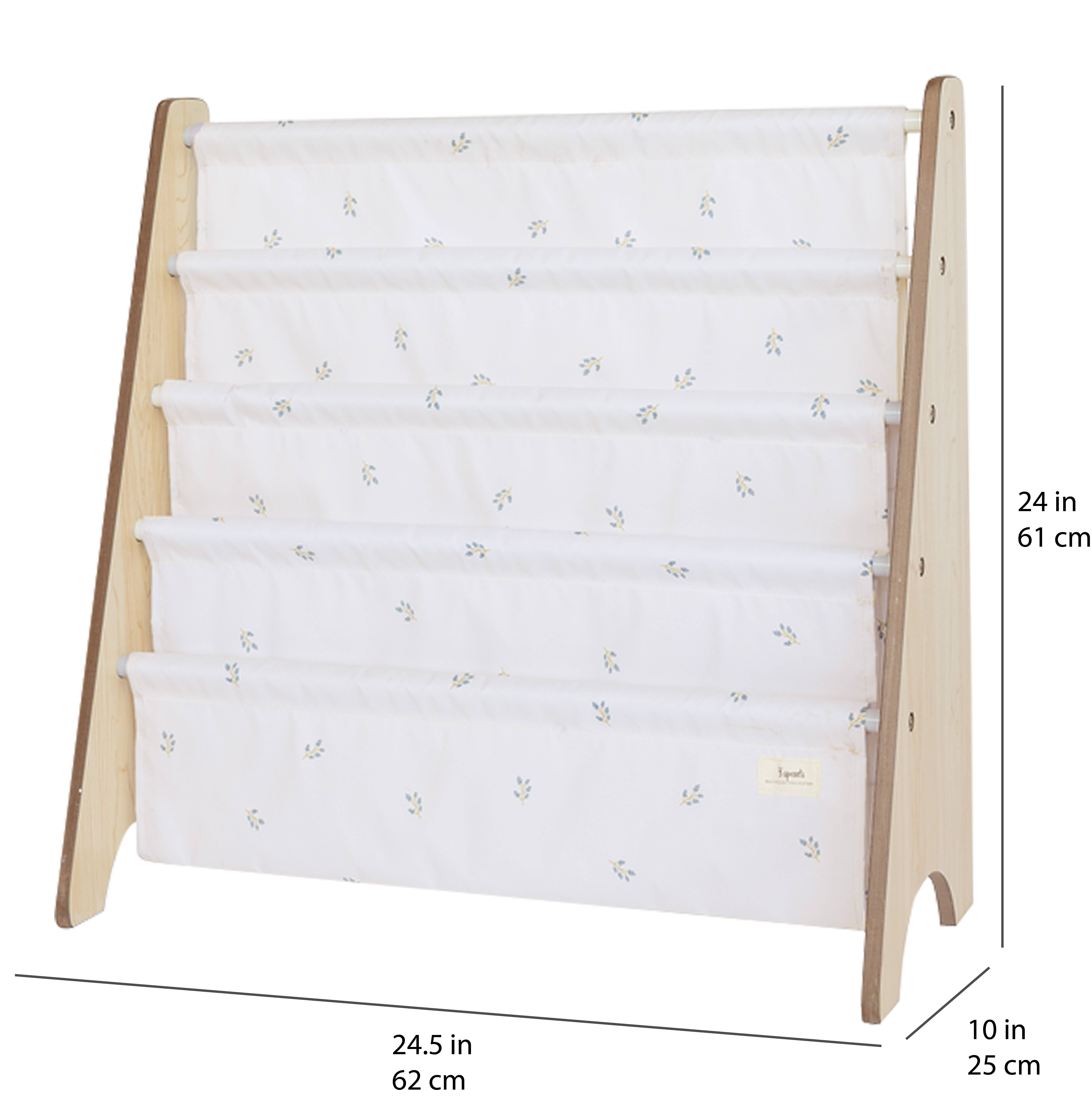 3 Sprouts - Vente Bibliothèques - Bibliothèque pour enfants avec tissu recyclé - Myrtille2